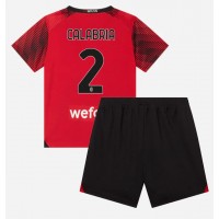 AC Milan Davide Calabria #2 Hjemme Trøje Børn 2023-24 Kortærmet (+ Korte bukser)